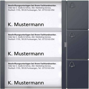 B-Ware Siedle Türsprechanlagen-Zubehör Funktionsmodul anthrazit Tasten-Modul 99x99mm