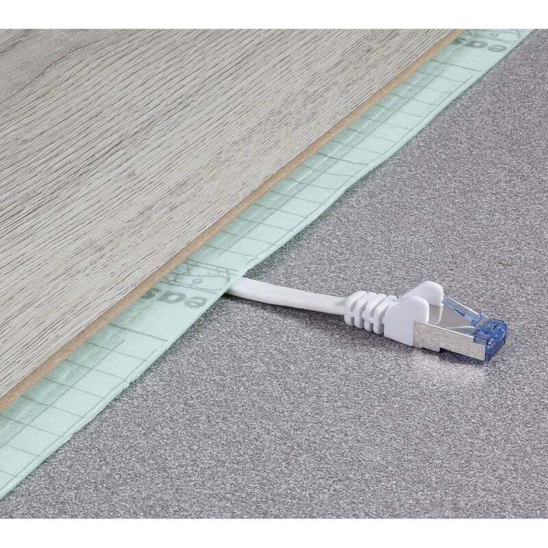 Renkforce Patchkabel CAT 6a U/FTP hochflexibel RJ45 0,25m grau Flammwidrig 1 St. - 4016138997538