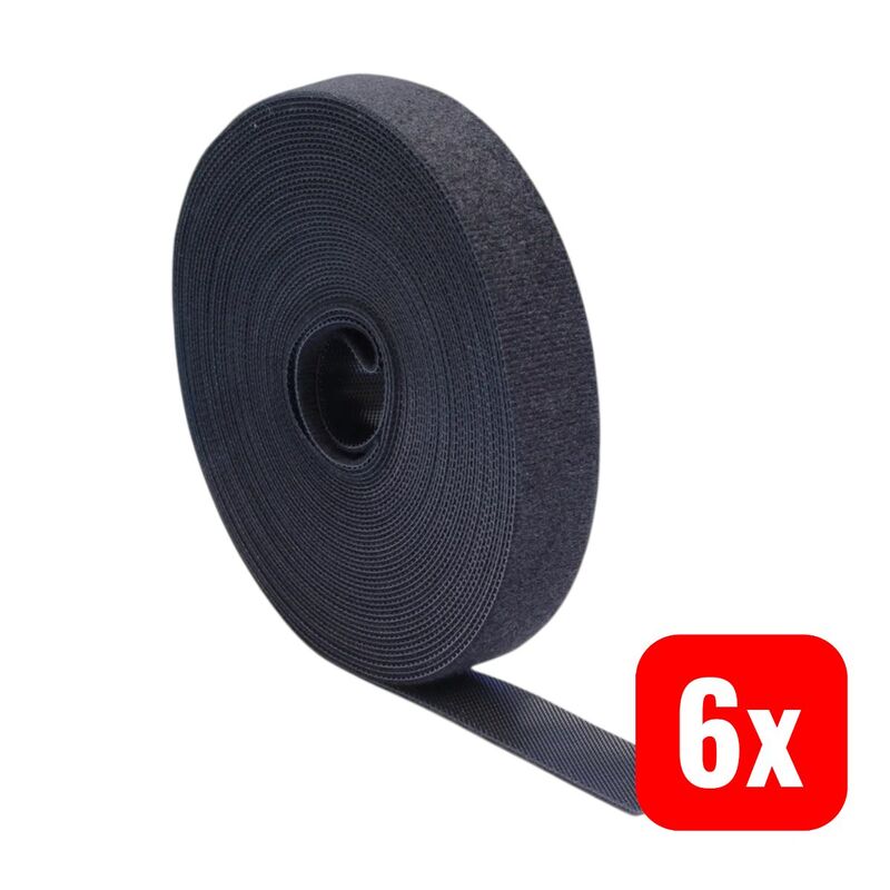 Quadrios Klettband Bündelband Haft- und Flauschteil 10m x 20mm schwarz PA 10m - 4260732284130