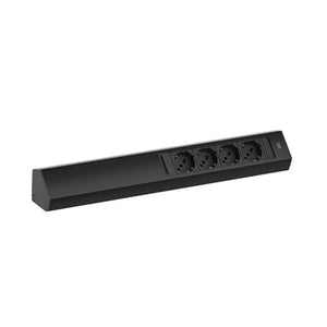 B-Ware BACHMANN Steckdosenleiste Mehrfachsteckdose 2m Zuleitung IP20 Schwarz Metall 16A