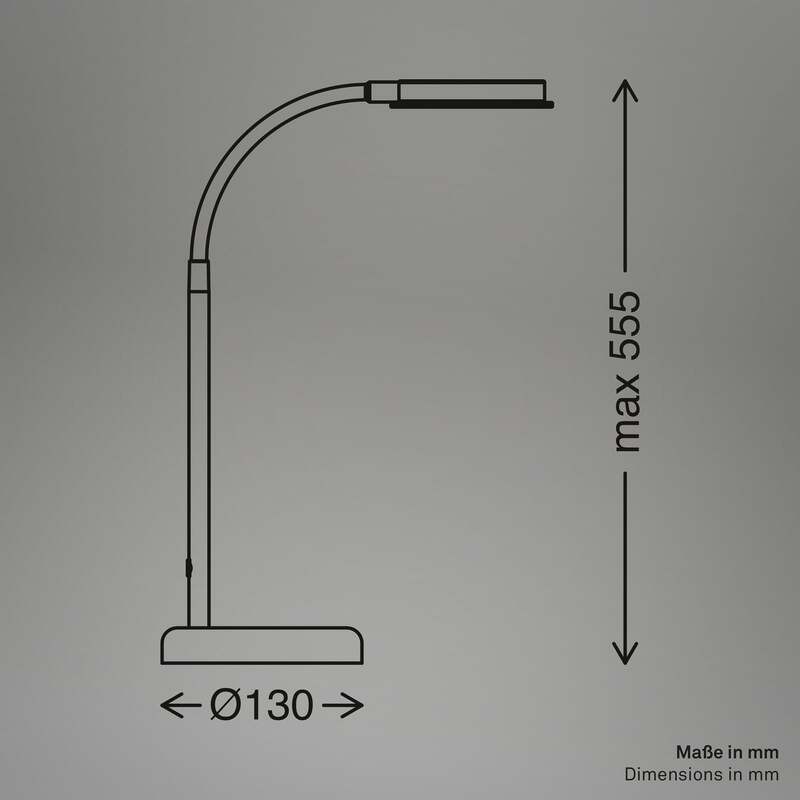 Briloner Tischleuchte Megg LED Lampe dimmbar beige Metall 3000K 55,5cm 800Lumen - 4002707483427
