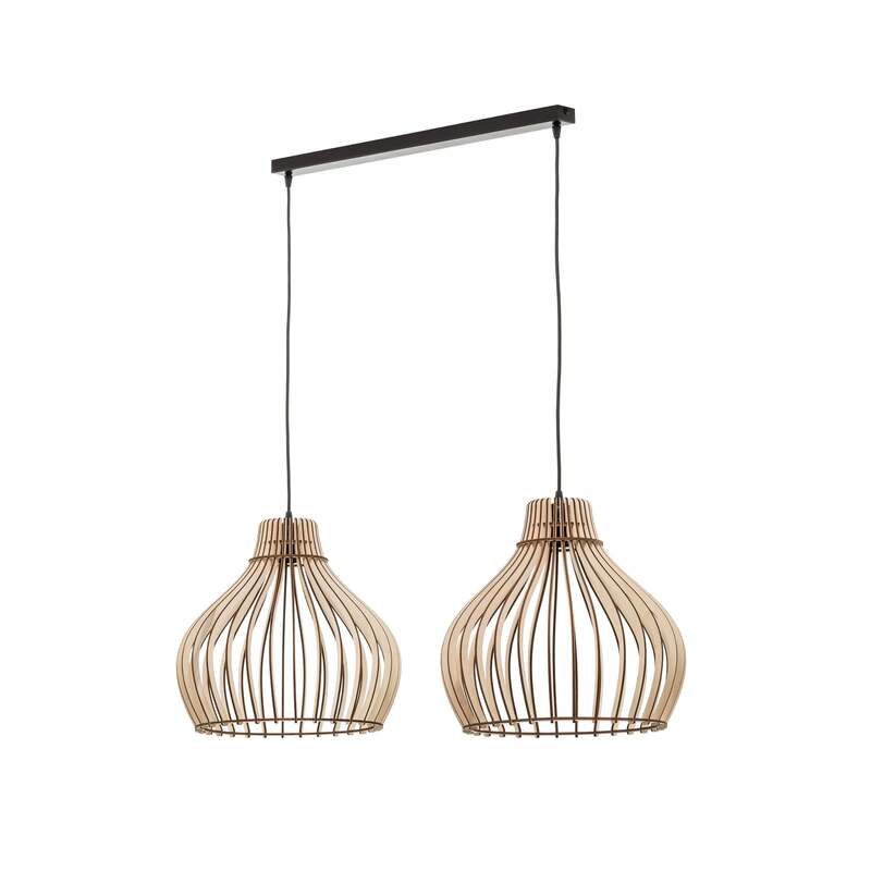Euluna Hängeleuchte Pendelleuchte Barrel Leuchte Lampe Deckenlampe LED Holz - 5907623619891