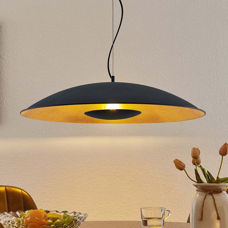 Lindby Hängelampe Hängeleuchte Narisara LED Pendelleuchte dimmbar schwarz-gold - 4251911713572