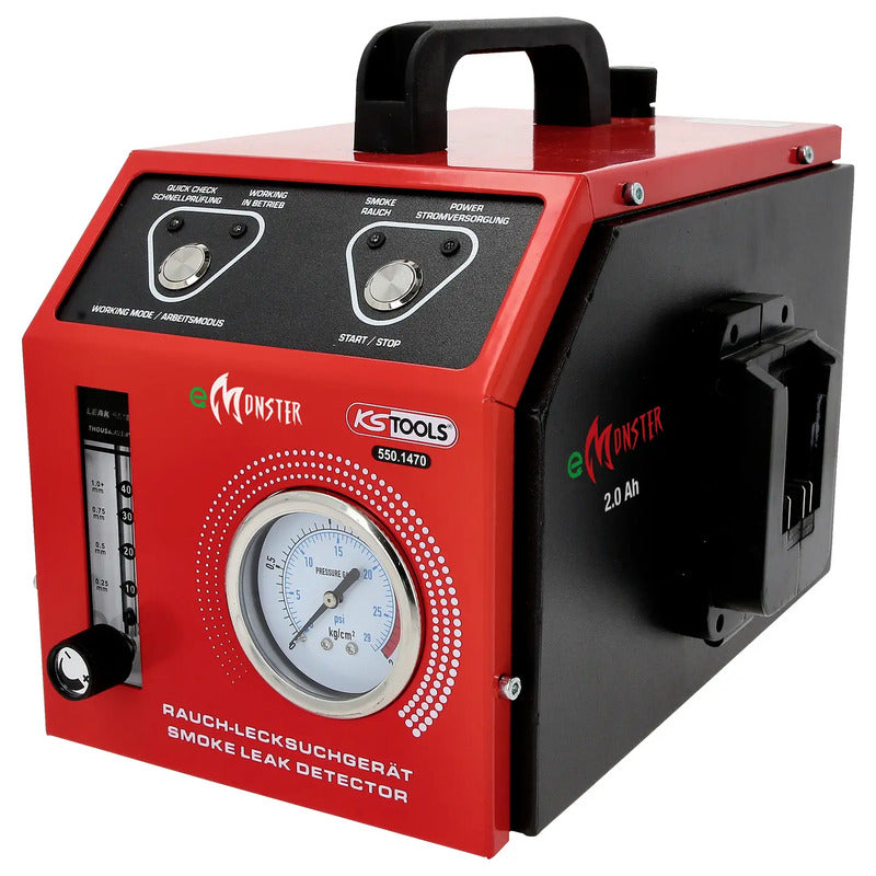 KS Tools Nebelmaschine Rauchlecksuchgerät Lecksuchgerät Akku Durchfluss 36-tlg - 4042146962831
