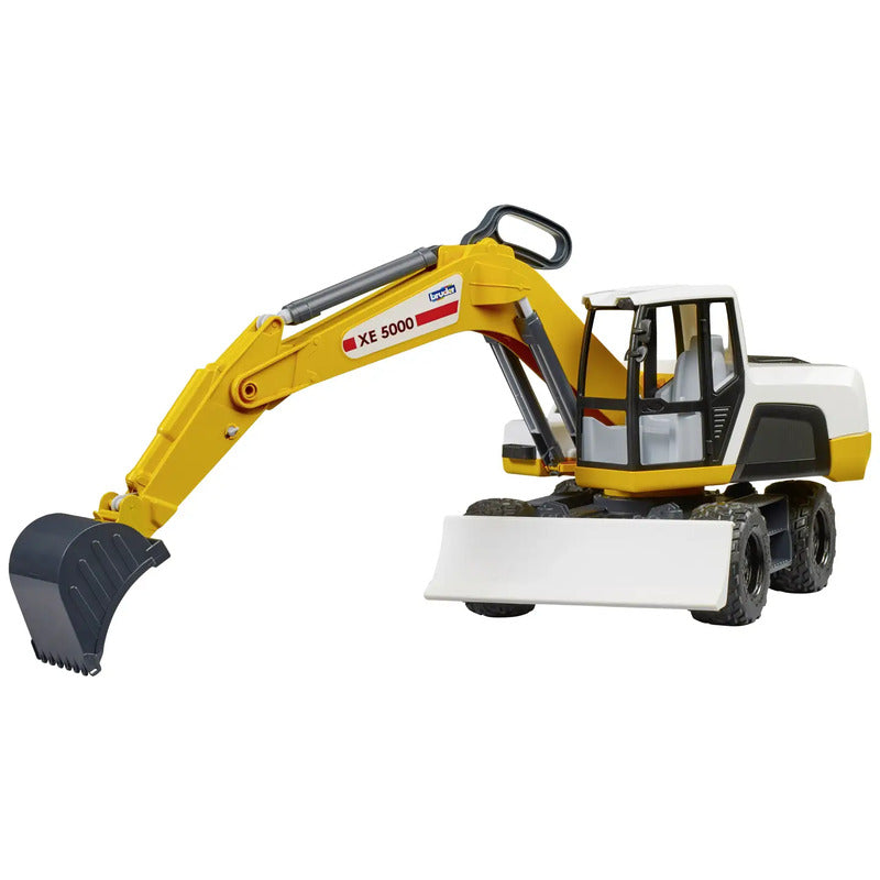 BRUDER XE 5000 Mobilbagger 1:16 Baufahrzeug Modell gelb/weiß für Kinder ab 2 ... - 4001702034139