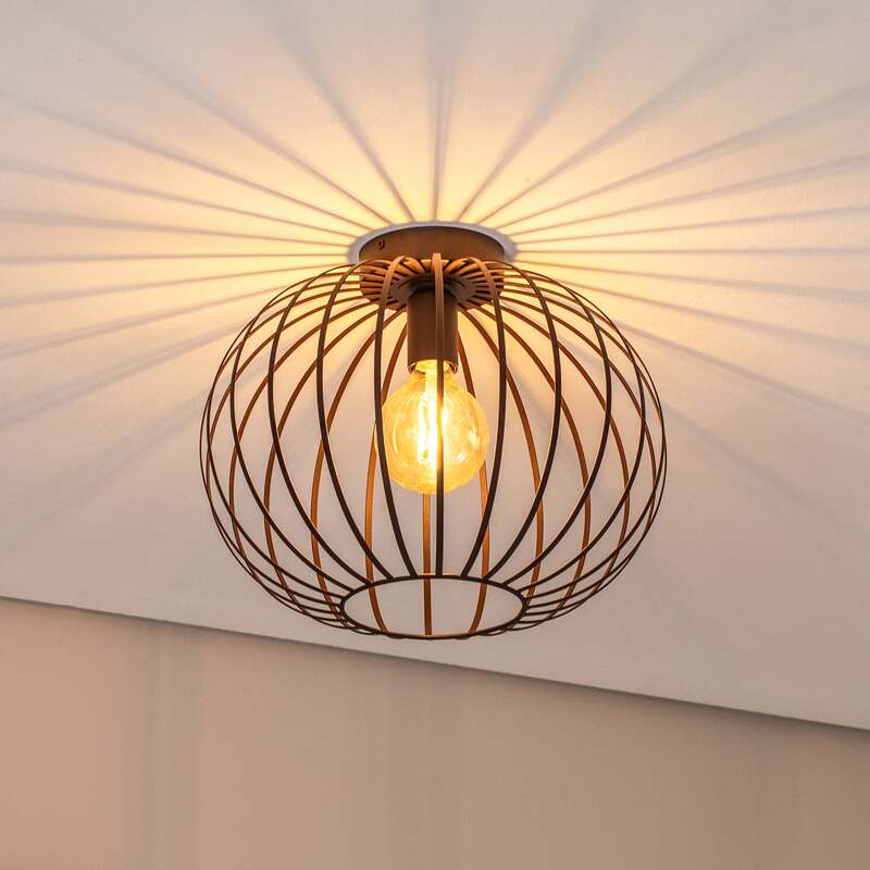 Deckenleuchte Cruce LED dimmbar Stahl dunkelbraun Ø40cm Lampe Leuchte 28cm - 5902553234473