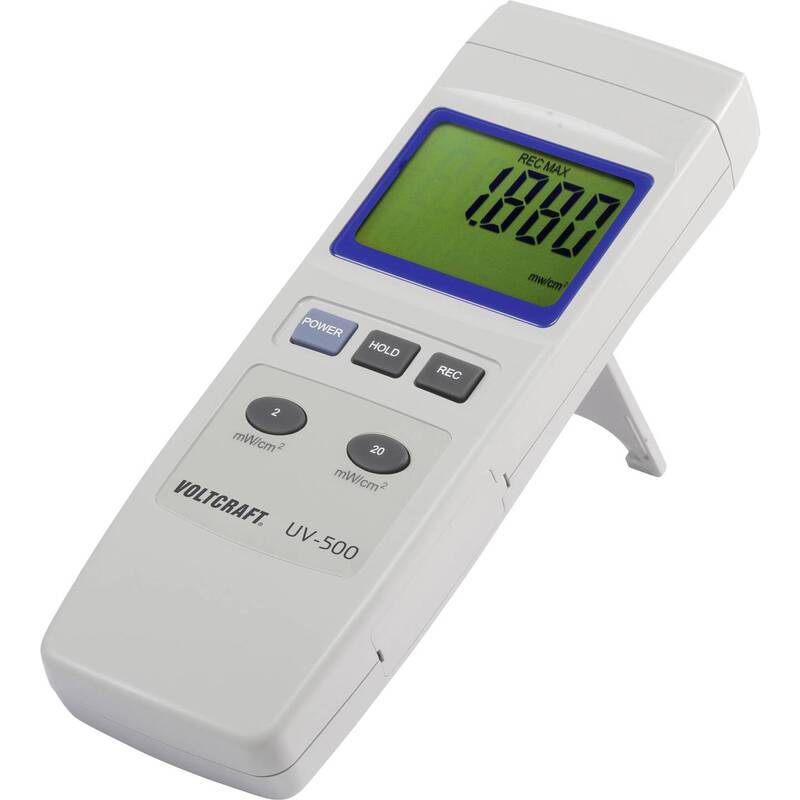 Voltcraft UV-Messgerät UV-500 Strahlungsmessgerät 0.002-19.99mW/cm² digital 383g - 4053199529438