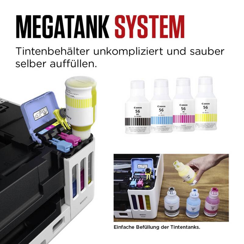 Canon MAXIFY GX4050 Multifunktionsdrucker Tintenstrahl Drucker Scanner Fax A4 - 4549292204261