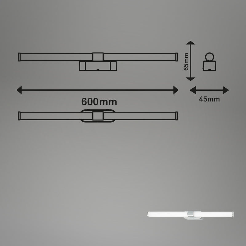 Briloner Spiegelleuchte Badleuchte LED IP44 universalweiß chrom matt Kunststoff - 4002707444251