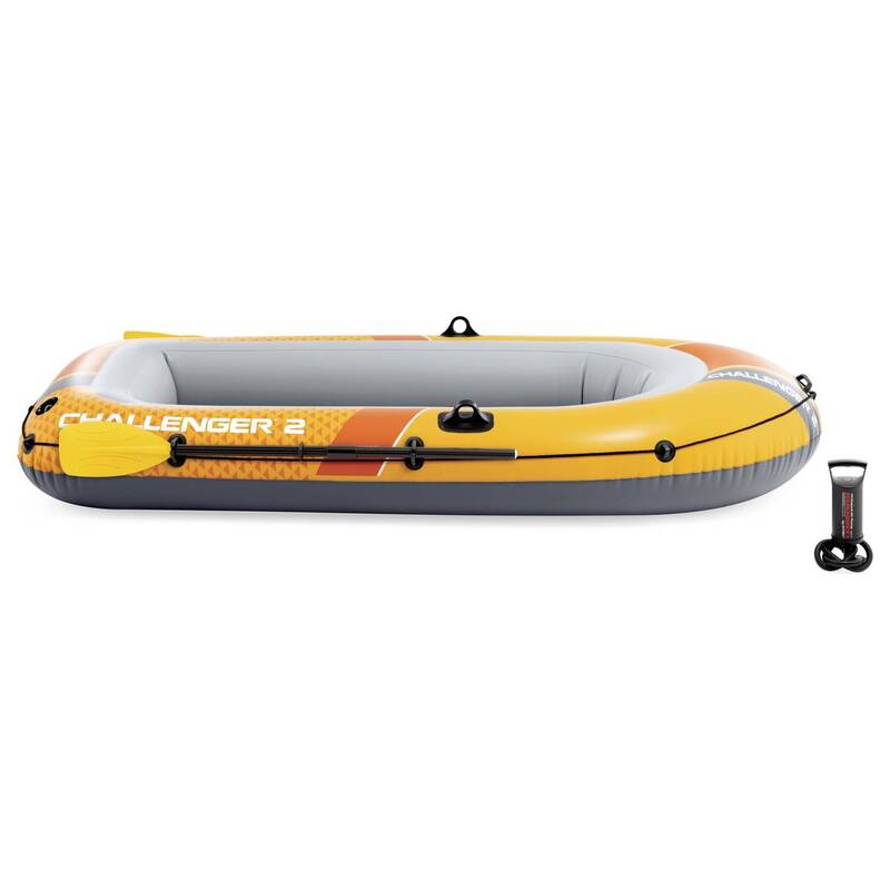 Intex Challenger 2 Boot Set Sportboot 2-Personen Set Paddel Handpumpe 200kg - 6941057430607