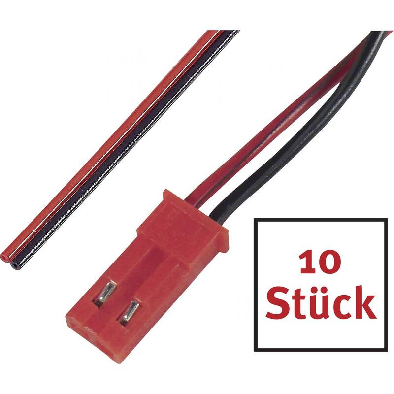 Reely Akku Anschlusskabel 1x BEC-Buchse 1x offene Kabelenden 20cm 10St. 0.14mm² - 4064161155449