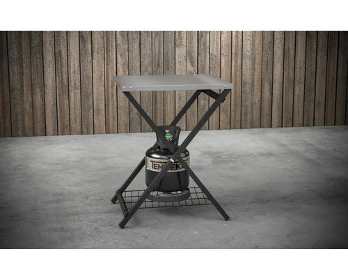 Tenneker Pizza Ofen Klapptisch Grilltisch Ablagetisch Edelstahl schwarz silber - 4306516021024