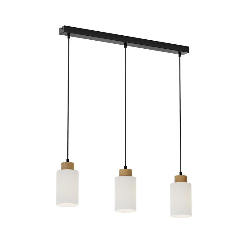 Envostar Talia Pendelleuchte Pendelleuchte Lampe 3-fl E27 linea Eiche weiß schwa - 4251911723809