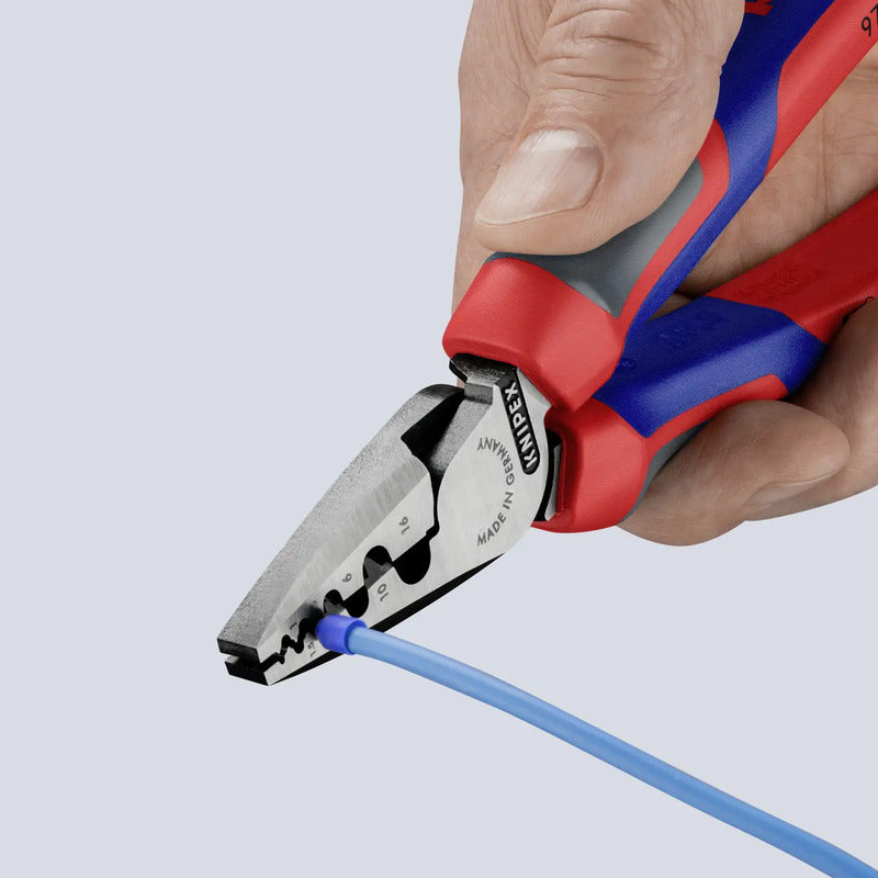 Knipex Crimpzange 97 72 180 für Aderendhülsen 0,25-16 mm² 180 mm - 4003773060185