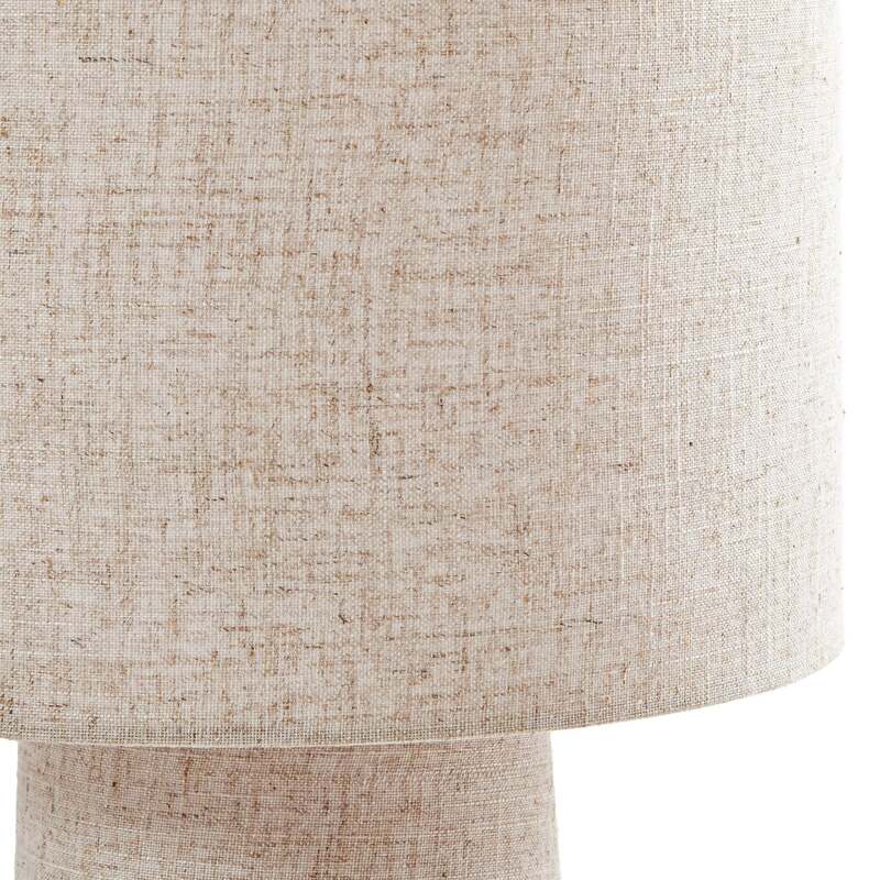 Lindby Stehleuchte Standlampe Elfie Leuchte Leinen Beige skandinavisches Design - 4255830906473
