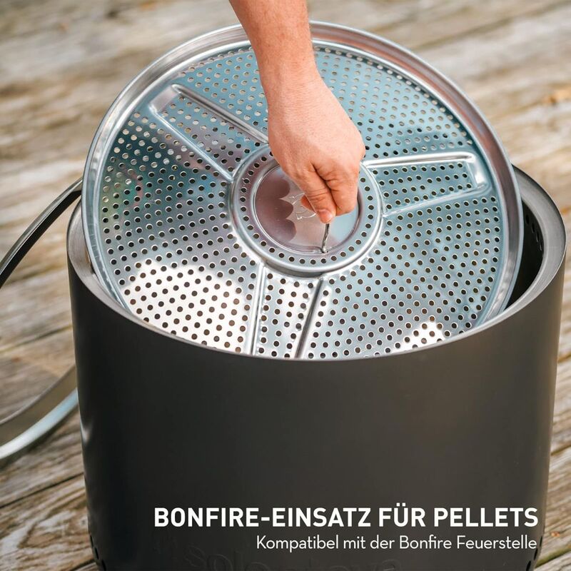 Solo Stove Bonfire Pellet Adapter | Accessory for Outdoor Fire Pit Ranger  Extension for Burning Pellets  Safe Burning  Stainless Steel  Diameter: 17. - 850040701951