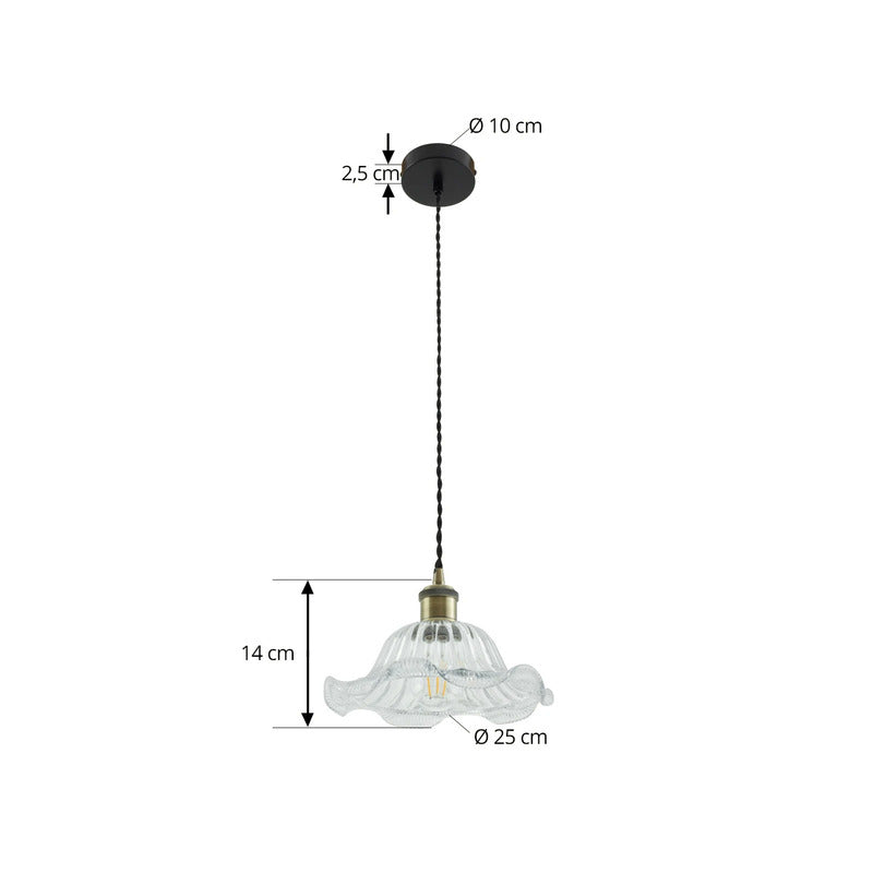 Lindby Pendelleuchte Hängeleuchte Ludowika LED Lampe Leuchte E27 transparent - 4251911797367