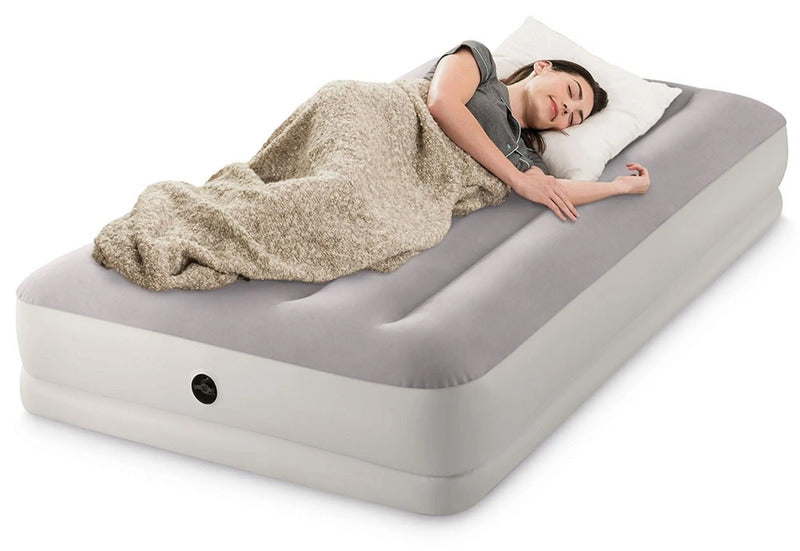 Intex Single (Twin) Dura-Beam Prestige Mid-Rise Airbed W/ USB150 Pump - 64177 - 6941057425955