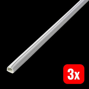 3x B-Ware cablefix Kabelkanal Kabelführung Kunststoff flexibel selbstklebend 4 Stück 1m