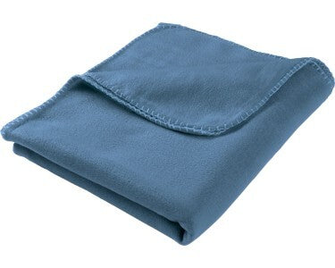 Fleecedecke Uni blau 130x160cm Polyester pflegeleicht vielseitig verwendbar - 4007873400254
