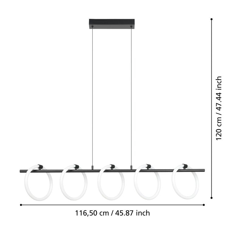 Eglo Caranacoa Pendelleuchte Deckenlampe Deckenleuchte Lampe Leuchte Hängelampe - 9008606244652