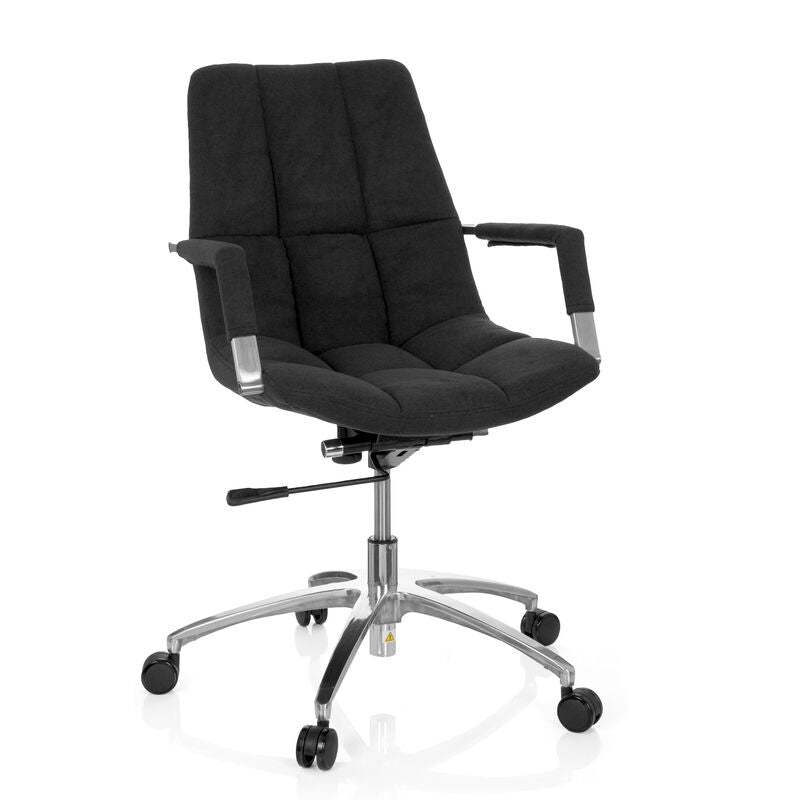 hjh OFFICE Bürostuhl Drehstuhl SARANTO Stuhl Stoff schwarz Armlehnen Rollen - 4251084658304