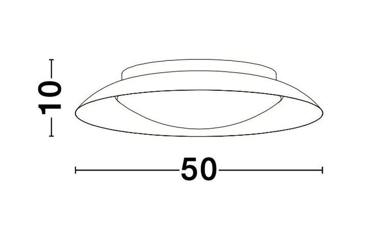 Nova Luce Deckenleuchte Deckenlampe ZANO LED Blattgold Warmweiß dimmbar 50 cm - 5212017425843