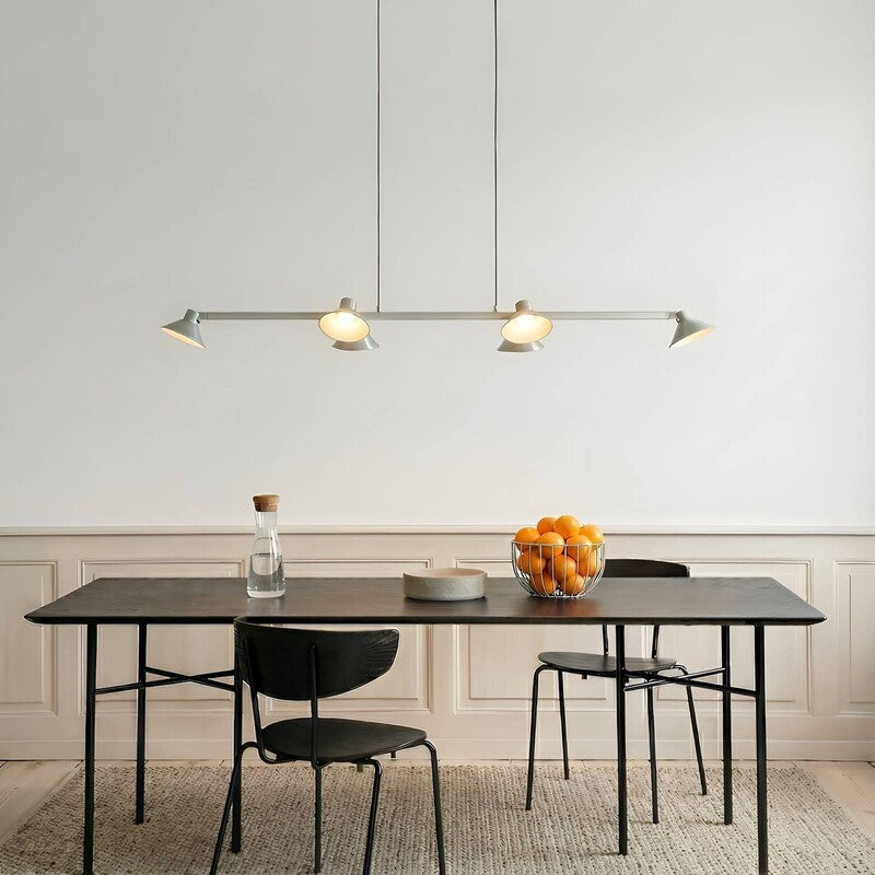 Lucande Hängelampe Hängeleuchte Steve LED Pendelleuchte dimmbar alu 113cm 6-flg - 4255830905131