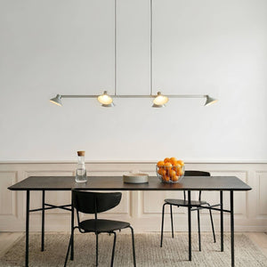 B-Ware Lucande Hängelampe Hängeleuchte Steve LED Pendelleuchte dimmbar alu 113cm 6-flg