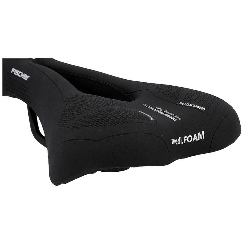 Fischer Fahrrad Sattel MEMORY Foam MTB schwarz ergonomisch komfortabel 85677 - 4008153856778