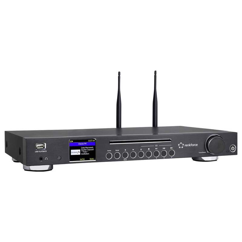 RENKFORCE Radio Empfänger RF DAB DAIR1702 Internetradio Fernbedienung WLAN CD BT - 4064161408842