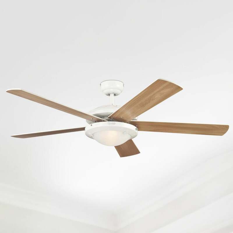 Westinghouse Deckenventilator Comet 2 Holz leise Ventilator mit Licht Ø132cm 80W - 4895105600769