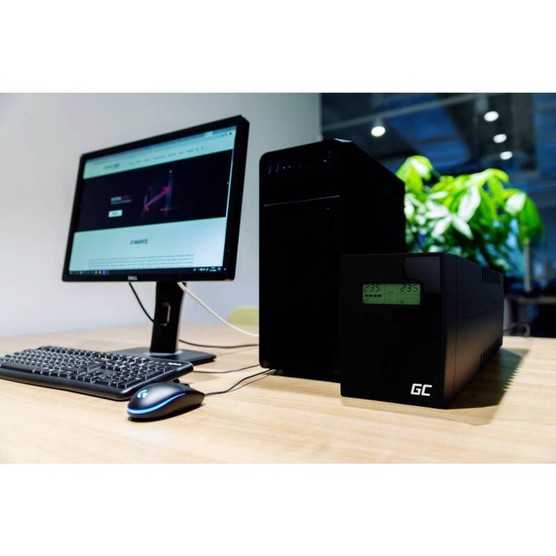 Green Cell USV 600 VA 360W Stromversorgung mit 2 USB Ausgängen und Schutzsystem - 5902701419615