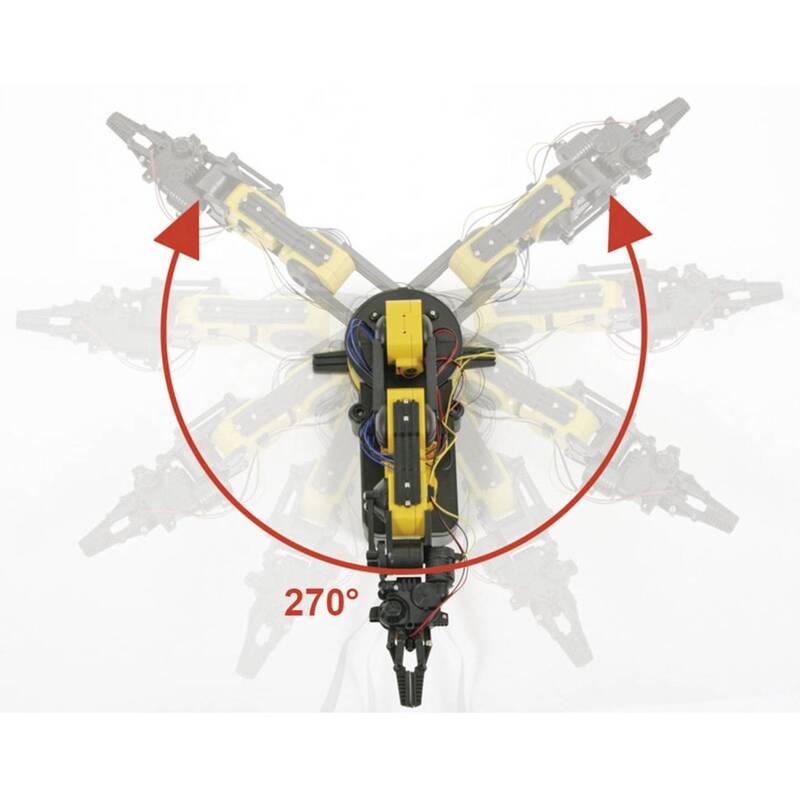 Velleman ROBOTERARM KSR10 Bausatz mit 5 Motoren und Scheinwerfer 660 g - 5410329399498