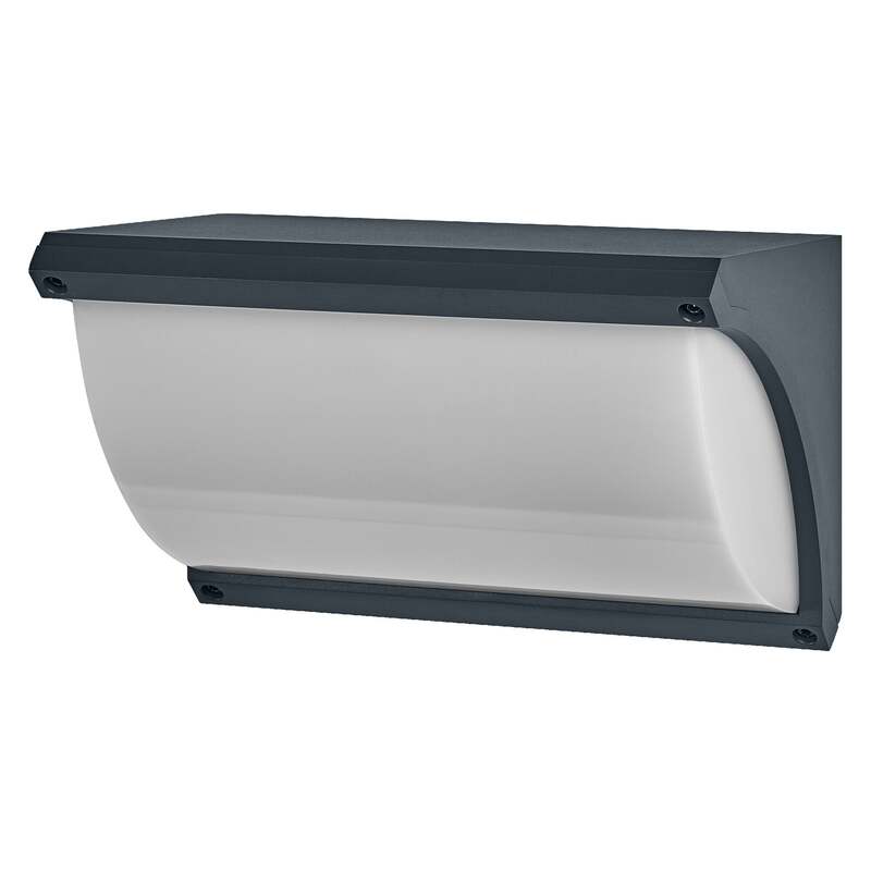 OSRAM Wandleuchte Außen Angela E27 IP54 Gartenleuchte Lampe dunkelgrau robust - 4099854415593