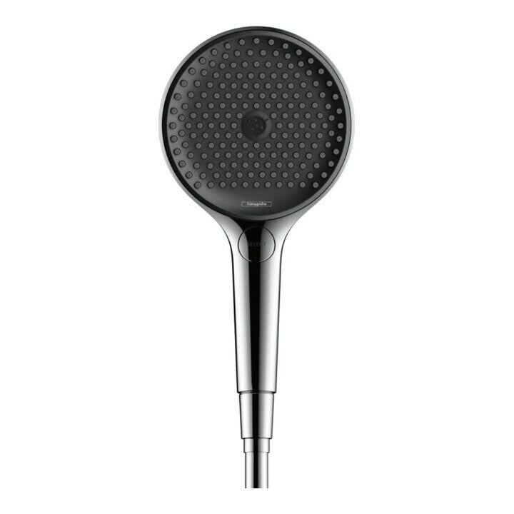 Hansgrohe Rainfinity 130 Duschkopf 132mm 3 Strahlarten chrom schwarz - 4059625189696