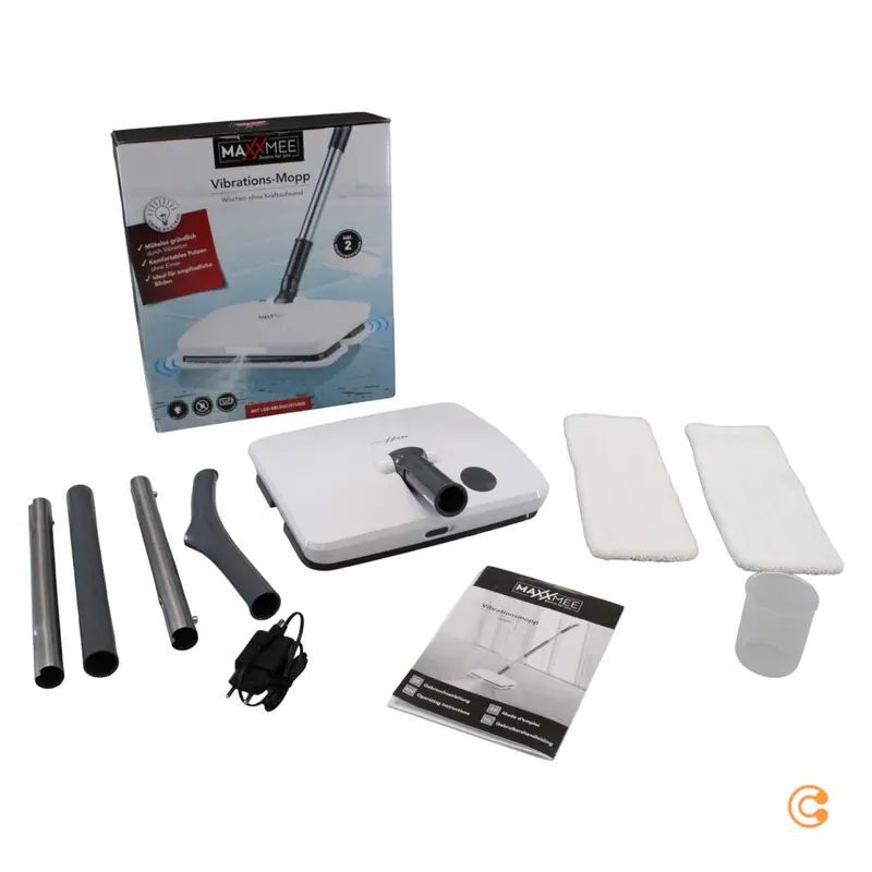 MAXXMEE Bodenwischer Akku-Vibrationsmopp Wischmopp Handgriff Stiel Mikrofaser - 4052926004699