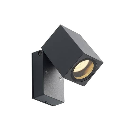 ELC Außenwandstrahler Wandlampe Nogita Aluminium grau GU10 LED Außenleuchte118 - 4251096575637