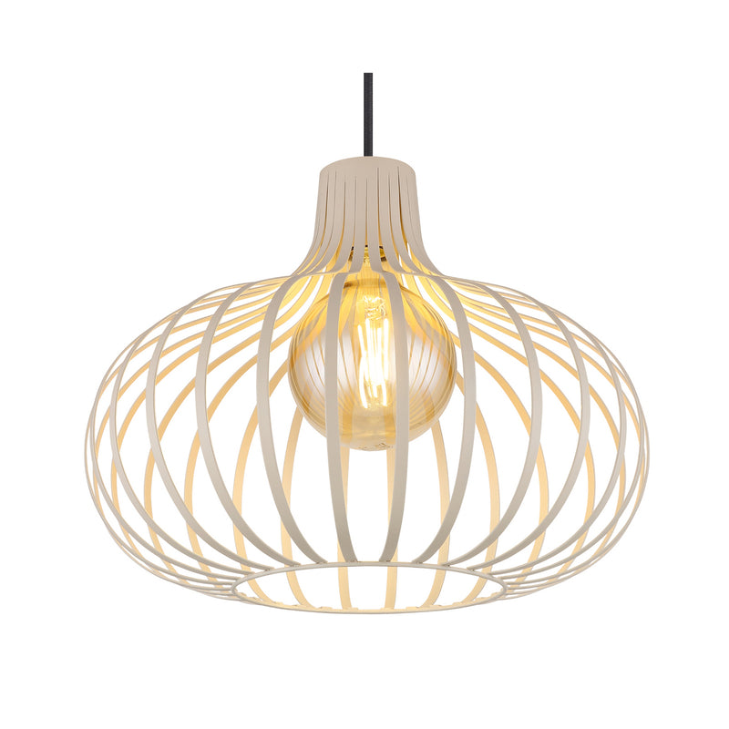 Globo Hängeleuchte Mateo LED Pendelleuchte dimmbar sandfarben Metall Ø40cm - 9007371513888