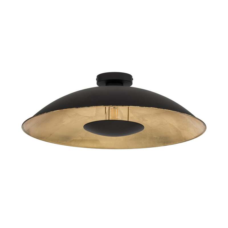 Lindby Deckenlampe Emilienne LED Lampe Leuchte dimmbar schwarz gold Ø60cm 20cm - 4251096535426