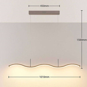 B-Ware Lucande LED-Hängelampe Brama Hängeleuchte Wohnzimmerlampe Lampe LED wellenför605