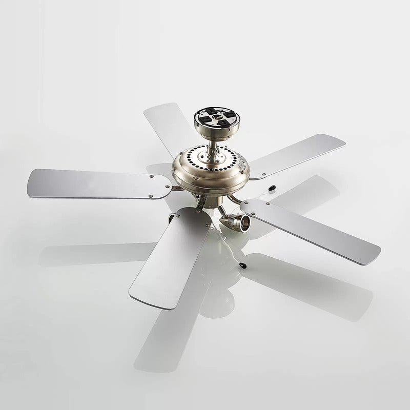 Lindby Deckenventilator Anariki leise Ventilator mit Licht silber für Räume - 4251911744675