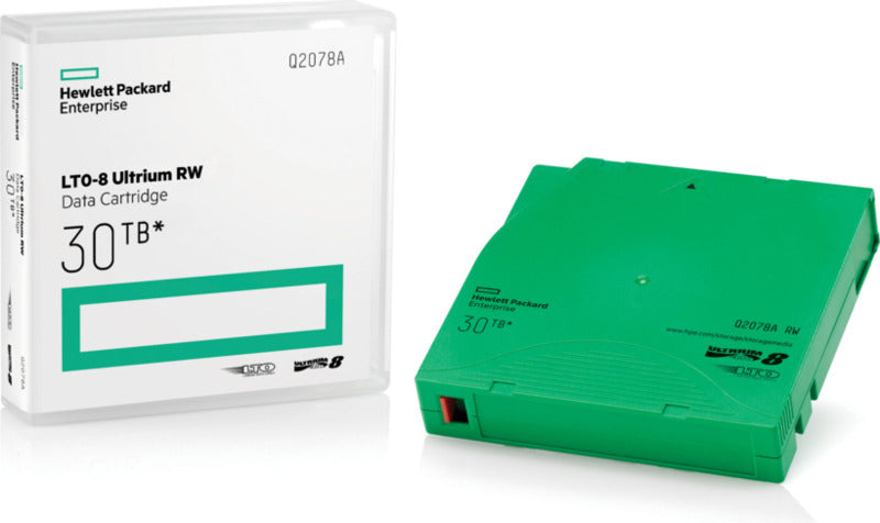 Hewlett Packard HPE LTO-8 Ultrium Bandkassette 30TB RW-Datenkassette 960m grün - 4549821150618