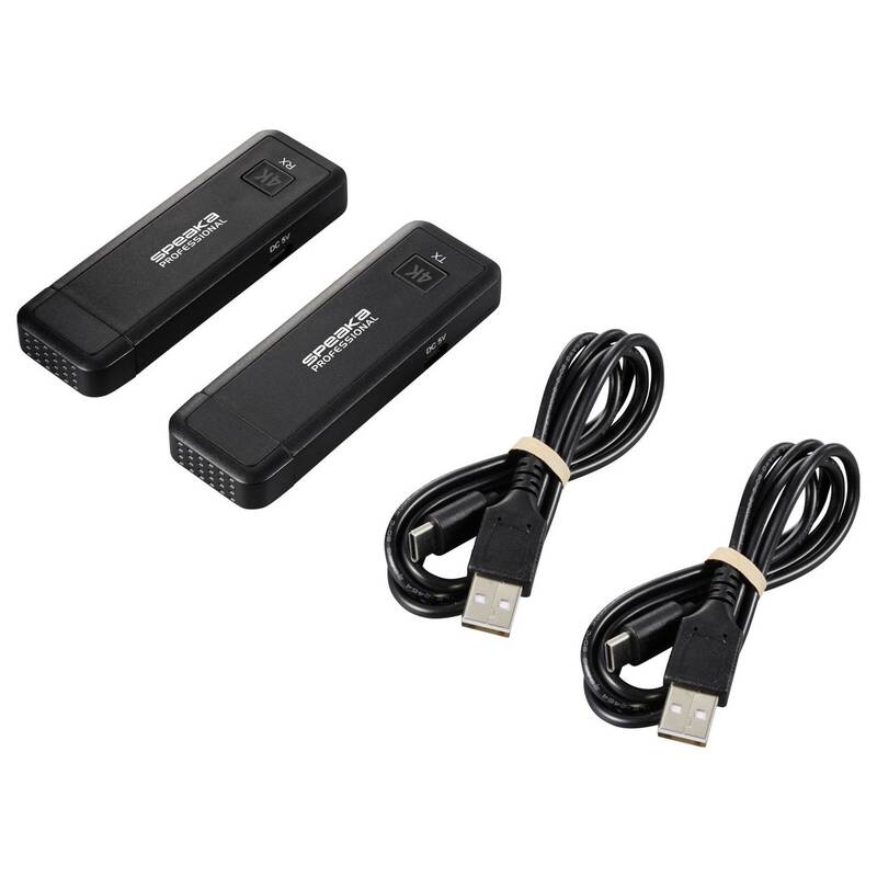 SpeaKa Professional HDMI Funkübertragung 50m 4K 3840x2160 Pixel schwarz Set - 4064161336183