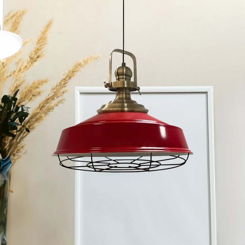ROYALTECH Hängeleuchte Astel LED Pendelleuchte Lampe dimmbar rot altmessing 43cm - 8684543261900