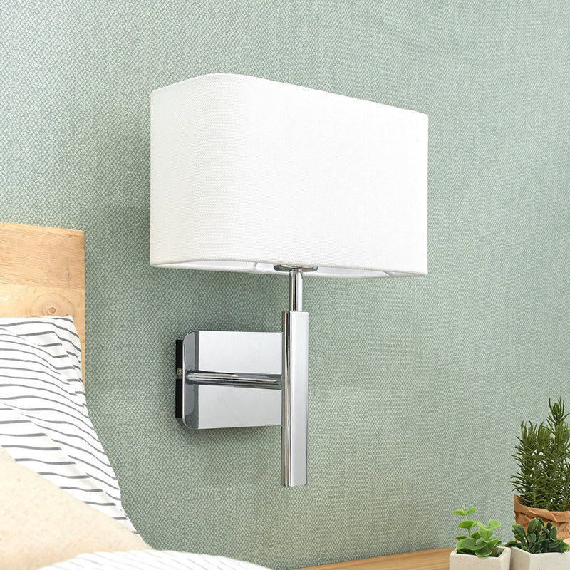 Lucande Wandlampe Jettka LED Wandleuchte Lampe dimmbar chrom 28x37cm - 4251096548334