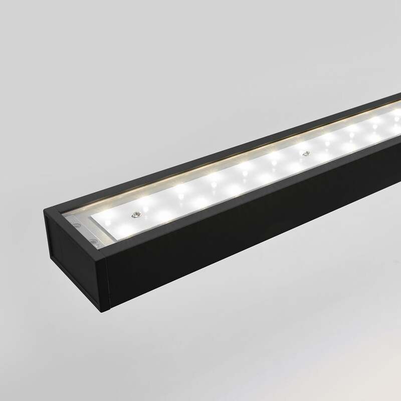 Arcchio Pendelleuchte Jolinda LED Hängelampe Büroleuchte schwarz 118cm 7200lm - 4251911779196