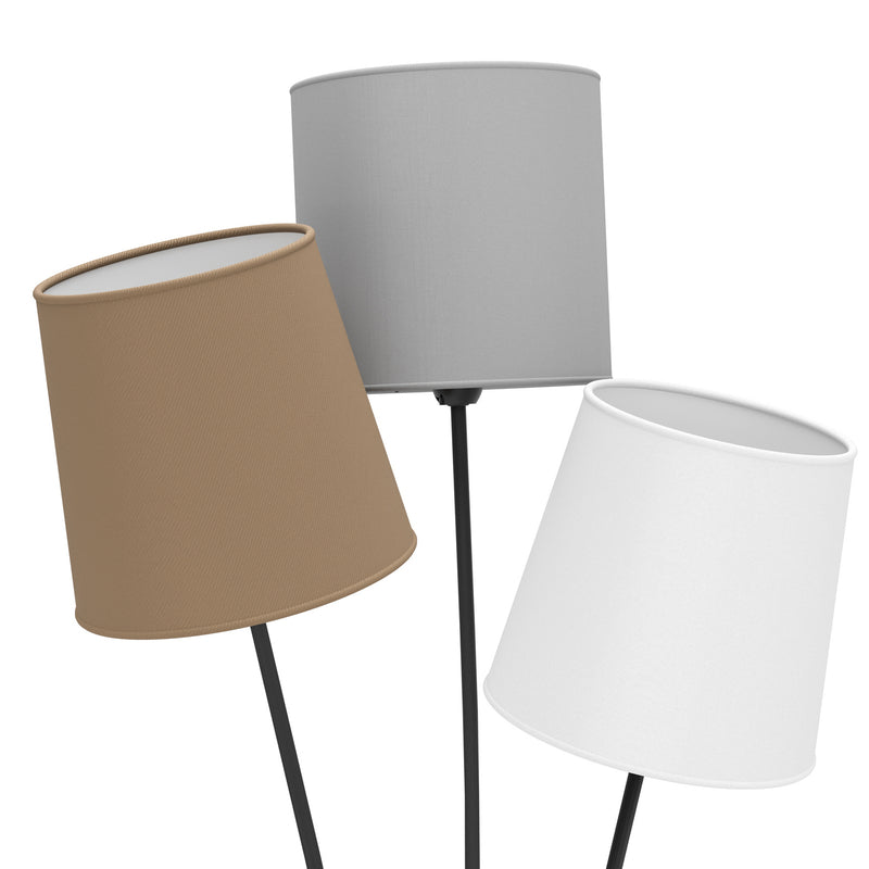 Eglo Stehleuchte Maronda Lampe mit drei Textilschirmen bunt schwarz 152cm - 9002759949952