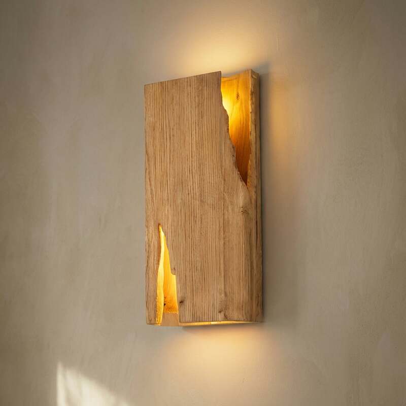 Lucande Wandleuchte Tarry LED Wandlampe Holz 2-flammig dimmbar 45cm braun - 4255830906244