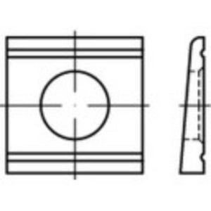 B-Ware TOOLCRAFT Keilscheiben 139587 Scheiben 28 mm Stahl DIN6918 UProfil Bau 18 STÜCK